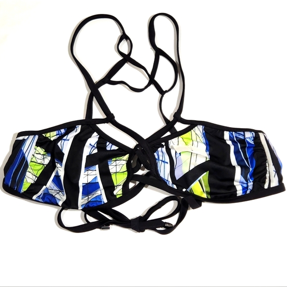 NWT Beach Bunny Architecture Strappy Bikini TOP Size L - Picture 2 of 7